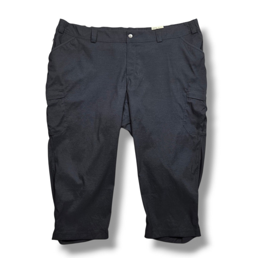 Duluth Trading Co Dry on the Fly Capri Womens 26W Black Cargo Pants UPF 50